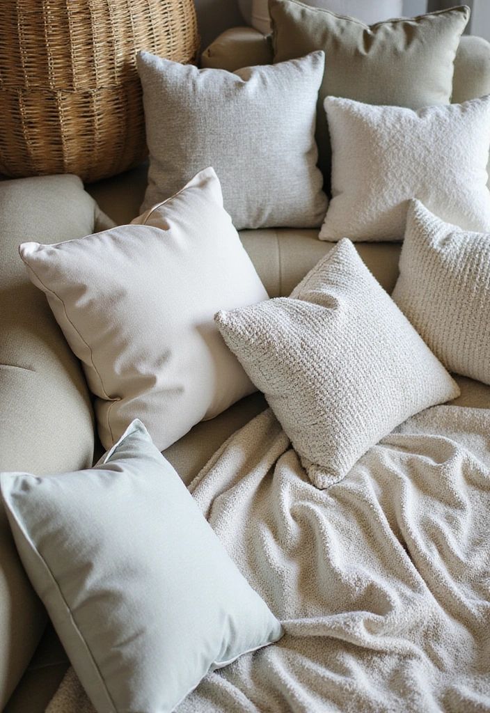 Soft textiles in a relaxed living space